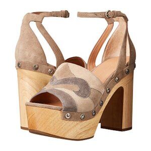 Sigerson Morrison Quentin Coco Suede Platform Heels